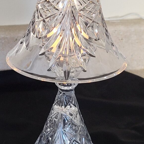 VINTAGE 24% LEAD CRYSTAL TEA LIGHT LAMP - Picture 12 of 14